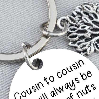 Cousin Gifts for Women Men Best Cousin Keychain Funny Gifts for Cousins Sister Brother Birthday Valentines Day Thanksgiving Christmas Gift for Cousins Sister Gift for Her