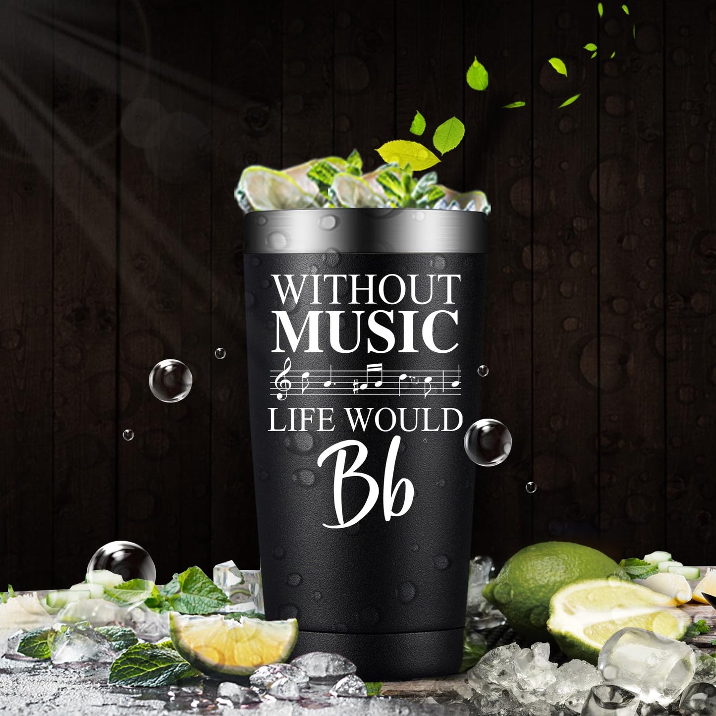Fufandi Music Lover Gifts for Men Male, Him, Music Teacher Gift - Gifts for Musical Lovers, Musician Tumbler Gift - Tumbler Cup 20oz