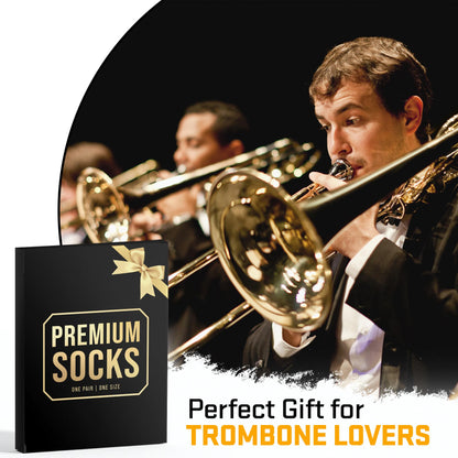 Trombone Gifts - Unique Socks for Men, Cool Gifts for Trombone and Music Lovers, Musicians Accessories