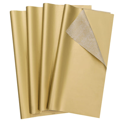 SUNCOLOR 36 Sheets Gold Tissue Paper for Gift Bags, 20 x 20 Inch Shiny Metallic Wrapping Paper for Christmas Weddings Birthdays and Crafts