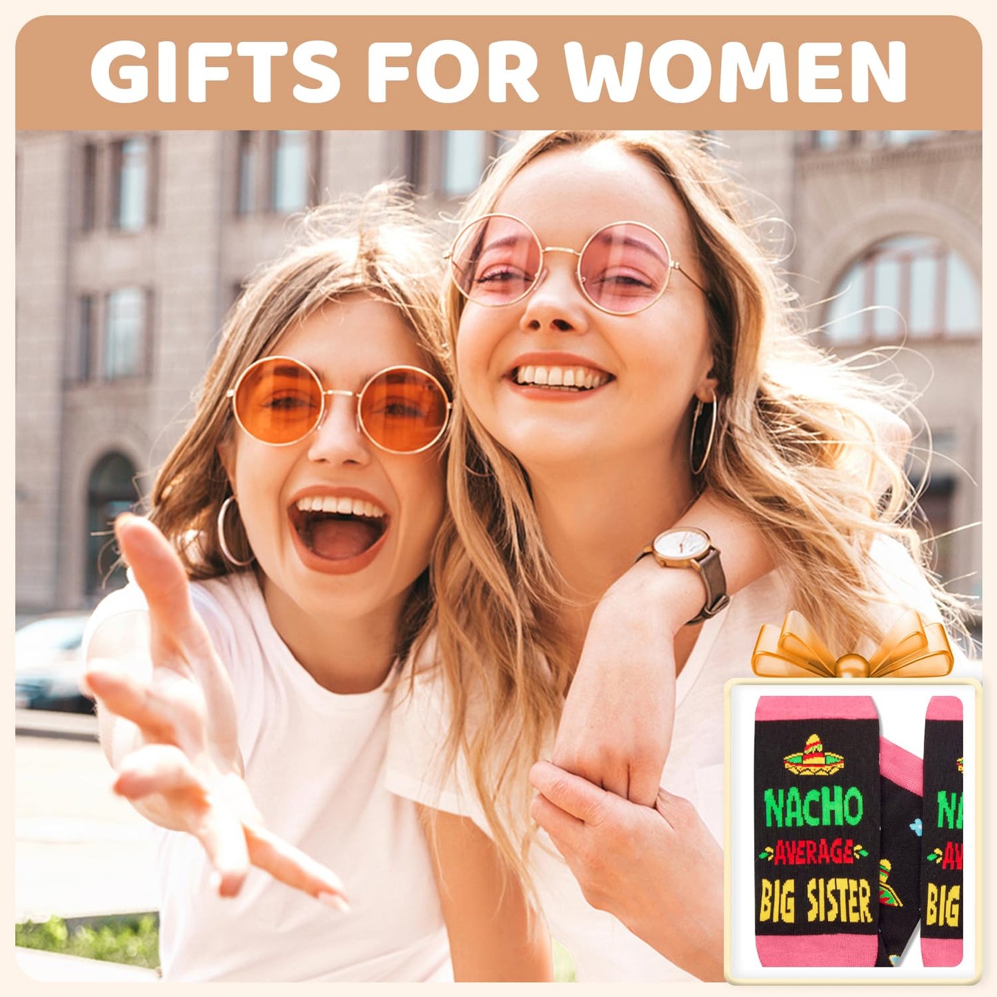 HAPPYPOP Mothers Day Gifts - Mother Daughter Sister in Law Socks, Aunt Niece Sister Socks
