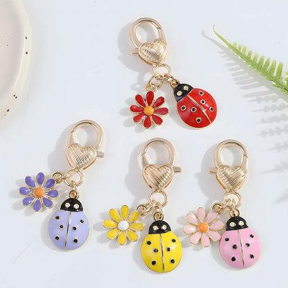 4Pcs Seven-Spotted Ladybug Keychain – Fun & Stylish Bag Charm,Pendant Jewelry for Women, Gift for Birthdays, Graduation
