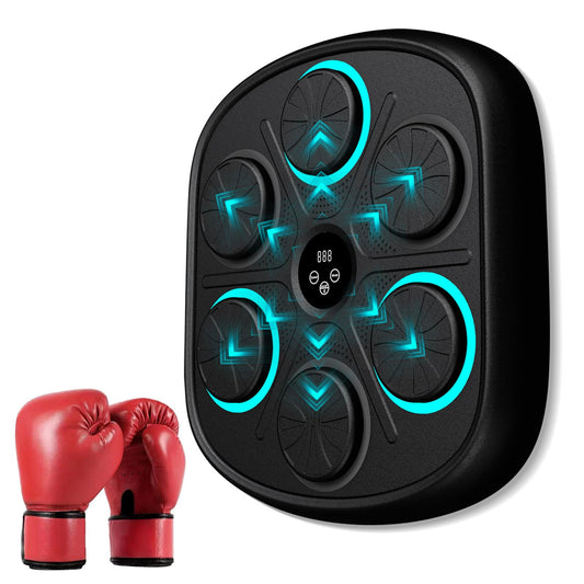 OurStarry New Model Smart Music Boxing Machine for Adults and Kids, Training Machine with LED Electronic Wall Mounted, Home Indoor Workout Equipment with Premium Boxing Gloves