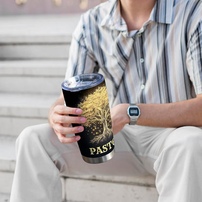 Christian Pastor Appreciation Gift – 20oz Stainless Steel Travel Mug with Lid – Inspirational Coffee Cup for Men or Women – Religious Christmas Gift (Pack of 1)