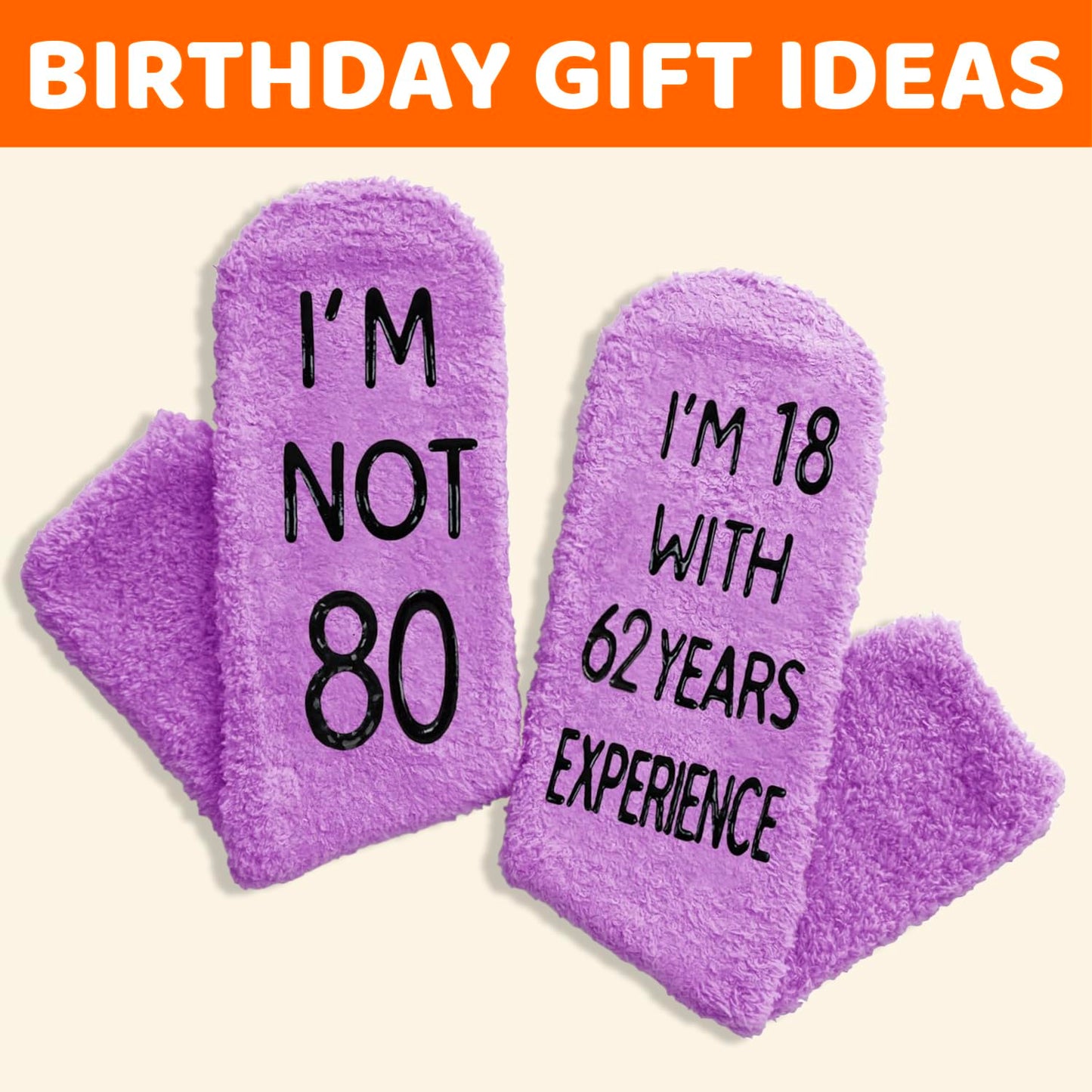 HAPPYPOP Birthday Gifts Ideas for Women - Socks for 75th 80th Year Olds, Socks for Elderly