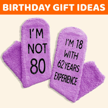 HAPPYPOP Birthday Gifts Ideas for Women - Socks for 75th 80th Year Olds, Socks for Elderly