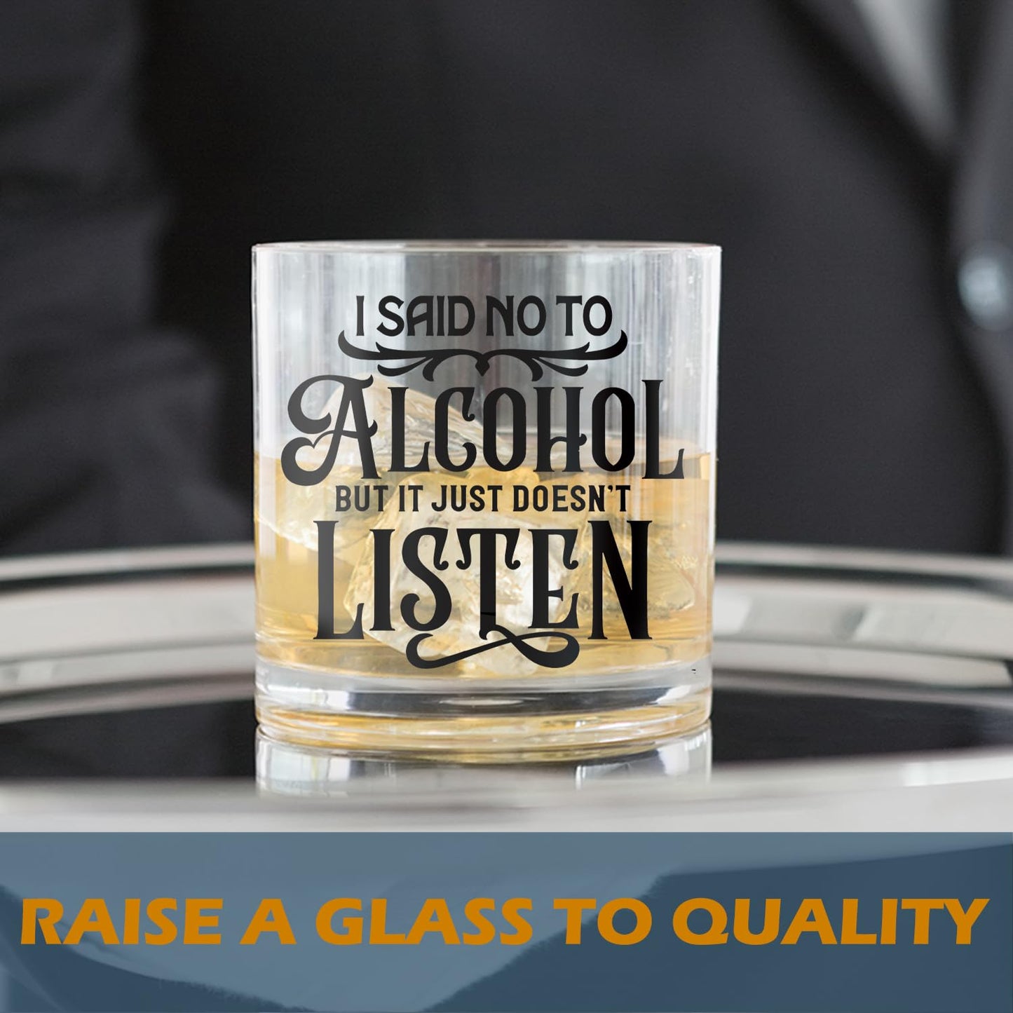 Funny Alcohol Gifts Whiskey Glasses, Alcohol Lovers Gifts, Funny Old Fashioned Rocks Glasses for Women Men Drinking Scotch Bourbon Vodka Liquor, 10 oz