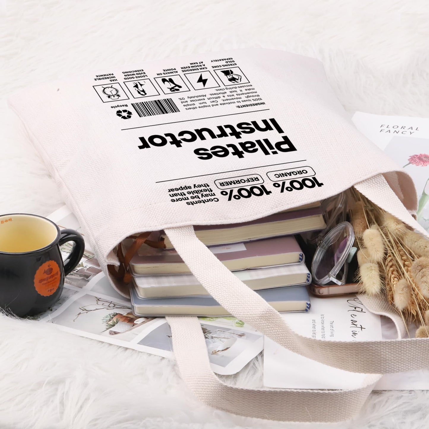 G2TUP Pilates Lover Tote Bag - Pilates Instructor Gift, Handbag, Appreciation Merch