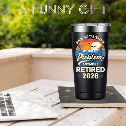 Grifarny Retirement Gifts for Men 2026 - Funny Retirement Gifts for Coworker, Teachers, Boss, Friends, Family - The Legend Has Retired Tumbler Cup 20 oz