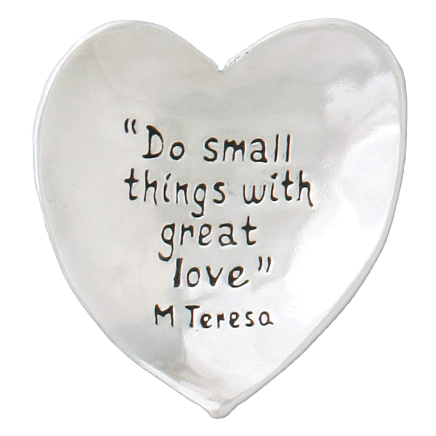 Basic Spirit Do Small Things Pewter Trinket Dish Ring Bowl Gift Box