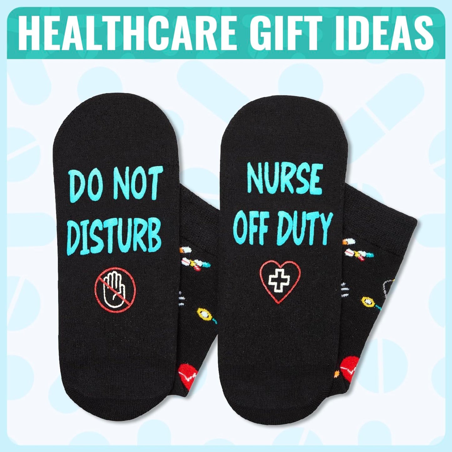 HAPPYPOP Nurse Doctor Vet Tech Gifts - Ophthalmologist Cancer Gift, Drs Day Nurse Week Socks