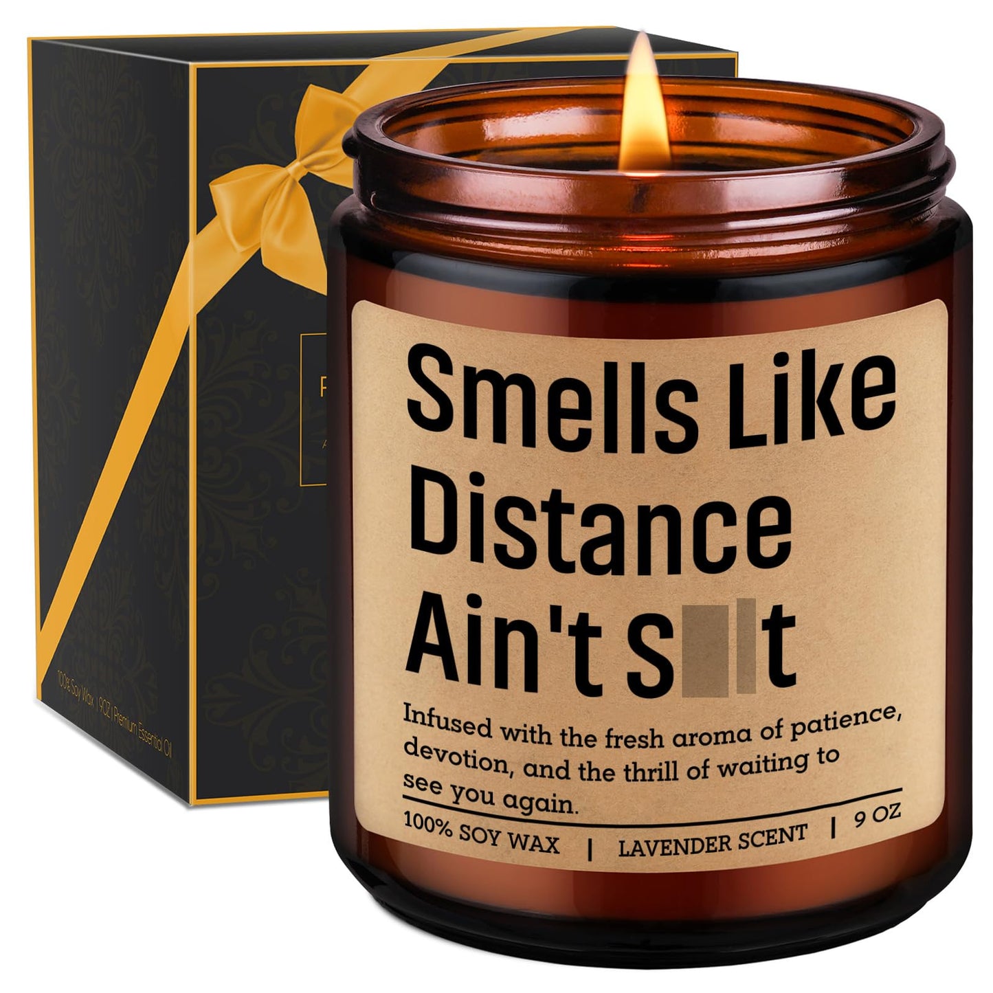 GSPY Scented Candle, Long Distance Relationship Gifts for Him, Her - Gifts for Long Distance Boyfriend, Girlfriend, Couple - Funny Mothers Day, Birthday, Deployment Ideas for BF, GF, Best Friend