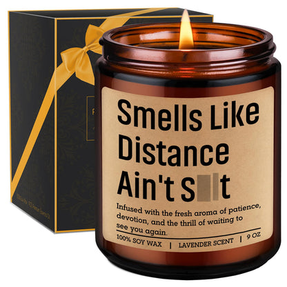 GSPY Scented Candle, Long Distance Relationship Gifts for Him, Her - Gifts for Long Distance Boyfriend, Girlfriend, Couple - Funny Mothers Day, Birthday, Deployment Ideas for BF, GF, Best Friend