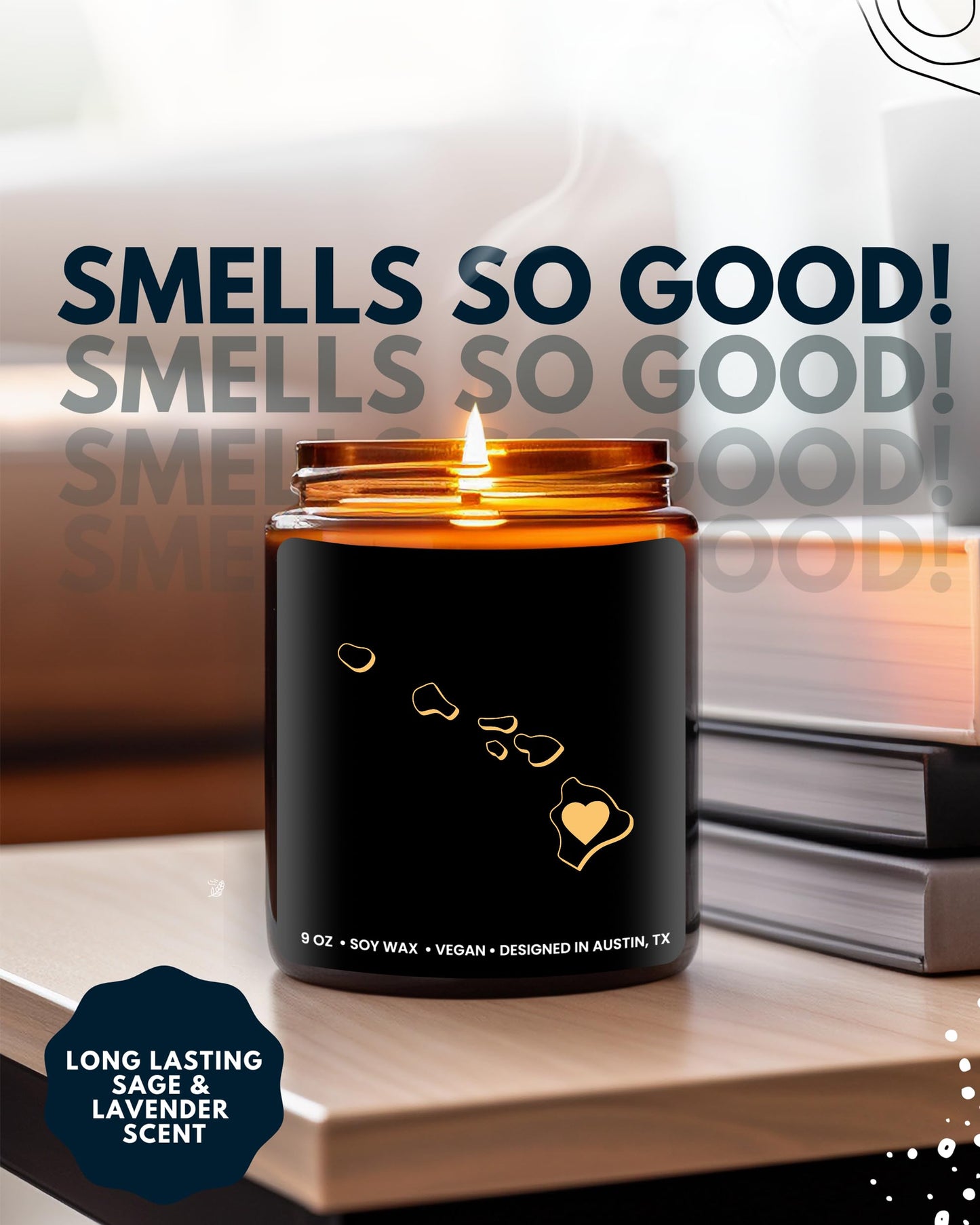 Hawaii Candle, Unique Hawaii Themed Gifts for Men and Women, Best Sentimental Souvenir Gifts for Moving Away, Thoughtful Home Sick Presents, Ideal for Birthday, Christmas, Graduation, Gift Ready
