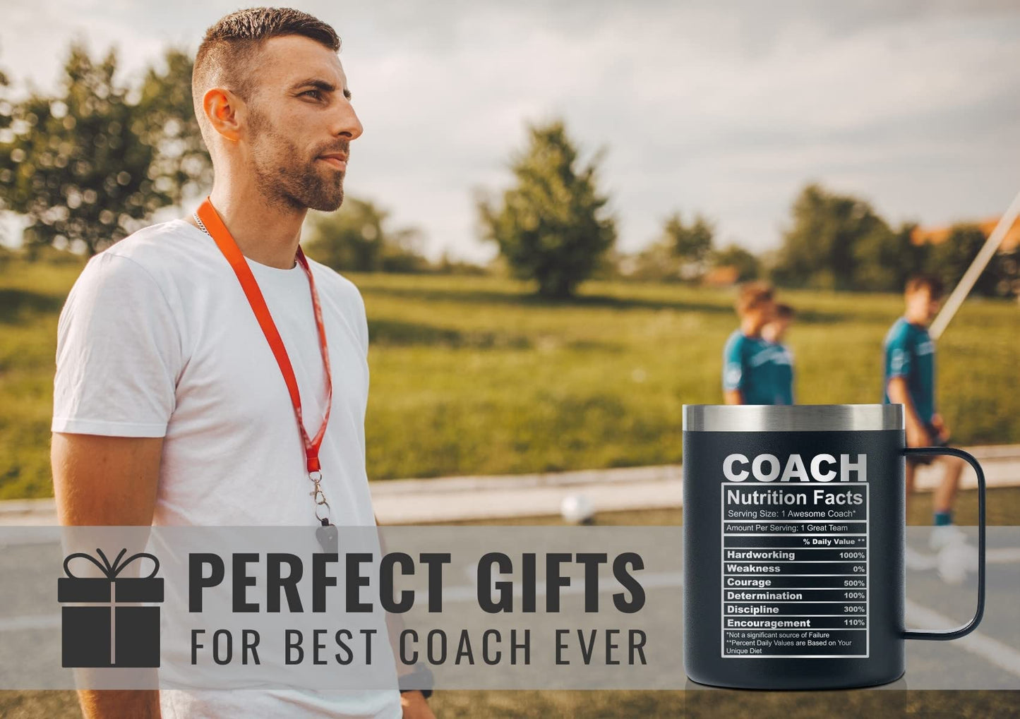 Onebttl Coach Gifts, Funny Gift Idea for Appreciation, Christmas, Birthday, 12oz Stainless Steel Insulated Travel Coffee Mug - Coach Nutriton Facts