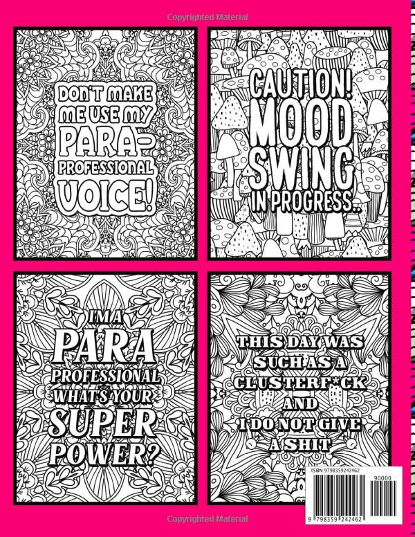 Paraprofessional Coloring Book for Adults: A Funny Appreciation Gift for Paraprofessionals for Stress Relief