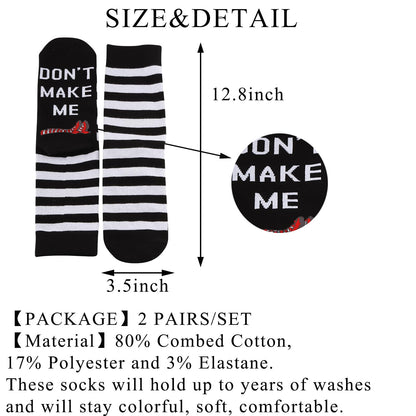 BDPWSS Wizard Movie Gifts Dorothy Ruby Gifts Ruby Red Slippers Gift Don't Make Me Drop a House On You Dorothy Fans Socks