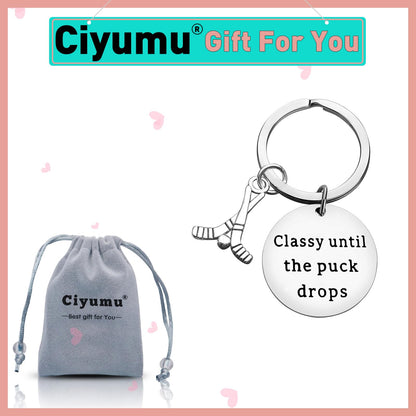 Ciyumu Ice Hockey Keychain Gifts for Hockeys Coach Player Key Chain Valentines Christmas Birthday Gifts for Daughter Son Teenager Boys Girls Men Women Teammate Players Jewelry