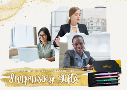 InnoBeta Administrative Professional Day Gifts for Women Ballpoint Pen Set of 4, Funny Administrative Assistant Secretary Office Gifts, Funny Office Work Tools for Admin professionals - Best Ever
