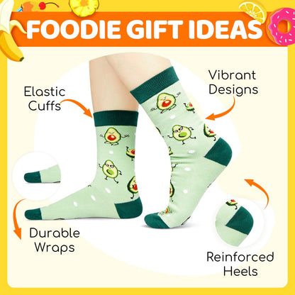 HAPPYPOP Funny Fruit Gifts - Avocado Pineapple Banana Strawberry Socks for Women Men