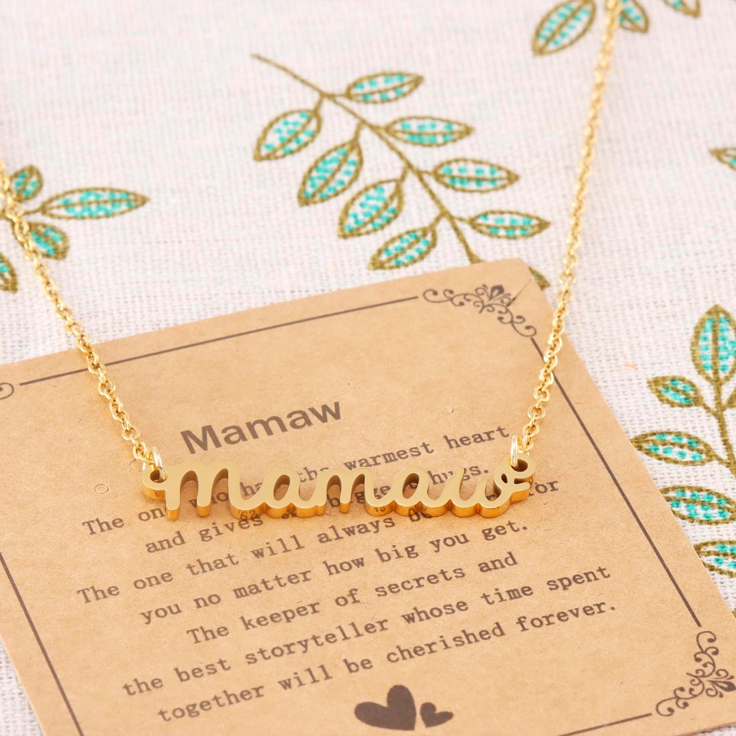 Mamaw Gifts from Grandkids Grandson Granddaughter Wedding Birthday Jewelry Women Mamaw Necklace