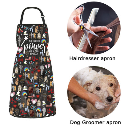 ZJXHPO Wizard TV Show Kitchen Apron You Had The Power All Along My Dear Apron OZ Kitchen Decor Wizard Housewarming Gift (The Power Apron)