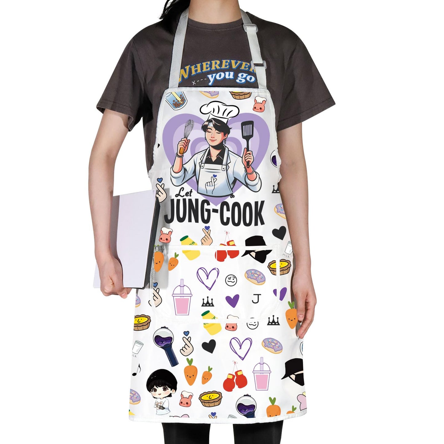 JNIAP Korean Group Kitchen Apron Korean Group Fans Gifts Korean Group Kitchen Gifts Korean Music Lover Gift