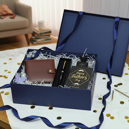 Rinrda Extra Large Gift Box 16.5x13x5.5 inches,Blue Gift Boxes with Lids for Presents,Perfect for Birthday,Valentine's Day,Christmas,Anniversaries,Contains Card,Ribbon,Shredded Paper Filler.