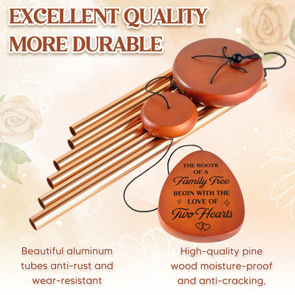 50th Anniverasry Wedding Gifts Wind Chimes, Anniversary Golden Gift for Couple, Wife, Husband, Romantic 50 Years Presents for Parents, Friends, Grandparents, Windchimes Decorations