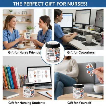 Registered Silly Goose Nurse Jar — 60 Funny Affirmation Cards, Nurses Week Appreciation Gift for Women, Nursing Graduation Gift, RN LPN CNA Encouragement