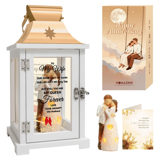 Gift for Wife, Best Mother's Day Valentines Day Anniversary Birthday Gifts Lantern for Wife Christmas