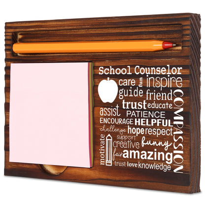 School Counselor Appreciation Gift for Women, Thank You Gift for School Counselor, Birthday Christmas Retirement Graduation Gifts for School Counselor, Retro Self-Stick Note Pad Holders XB475