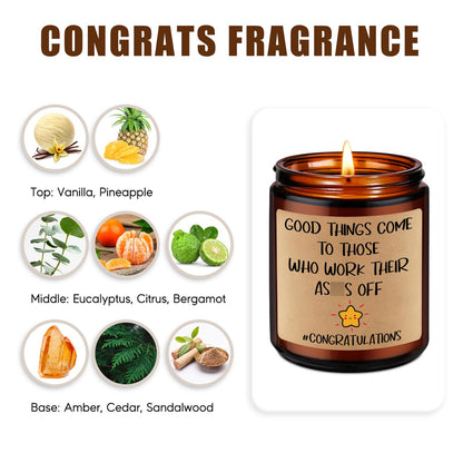 Fairy's Gift Congratulations Candles, Congrats, New Job Promotion Gifts for Women Men, Friend, Coworker, Work Bestie, Funny New Business Owner Congrats Gifts, Congratulations on Your Promotion