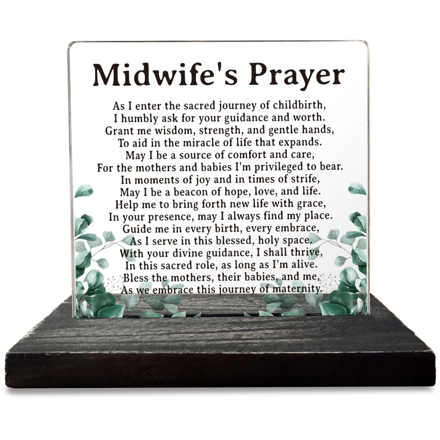 Midwife Gifts for Women, Midwife Appreciation Gifts, Midwife Thank You Gift, Midwife Retirement Christmas Birthday Gifts for Women, Midwife Plaque Desk Decorative Signs GXX13