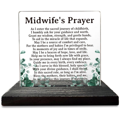 Midwife Gifts for Women, Midwife Appreciation Gifts, Midwife Thank You Gift, Midwife Retirement Christmas Birthday Gifts for Women, Midwife Plaque Desk Decorative Signs GXX13