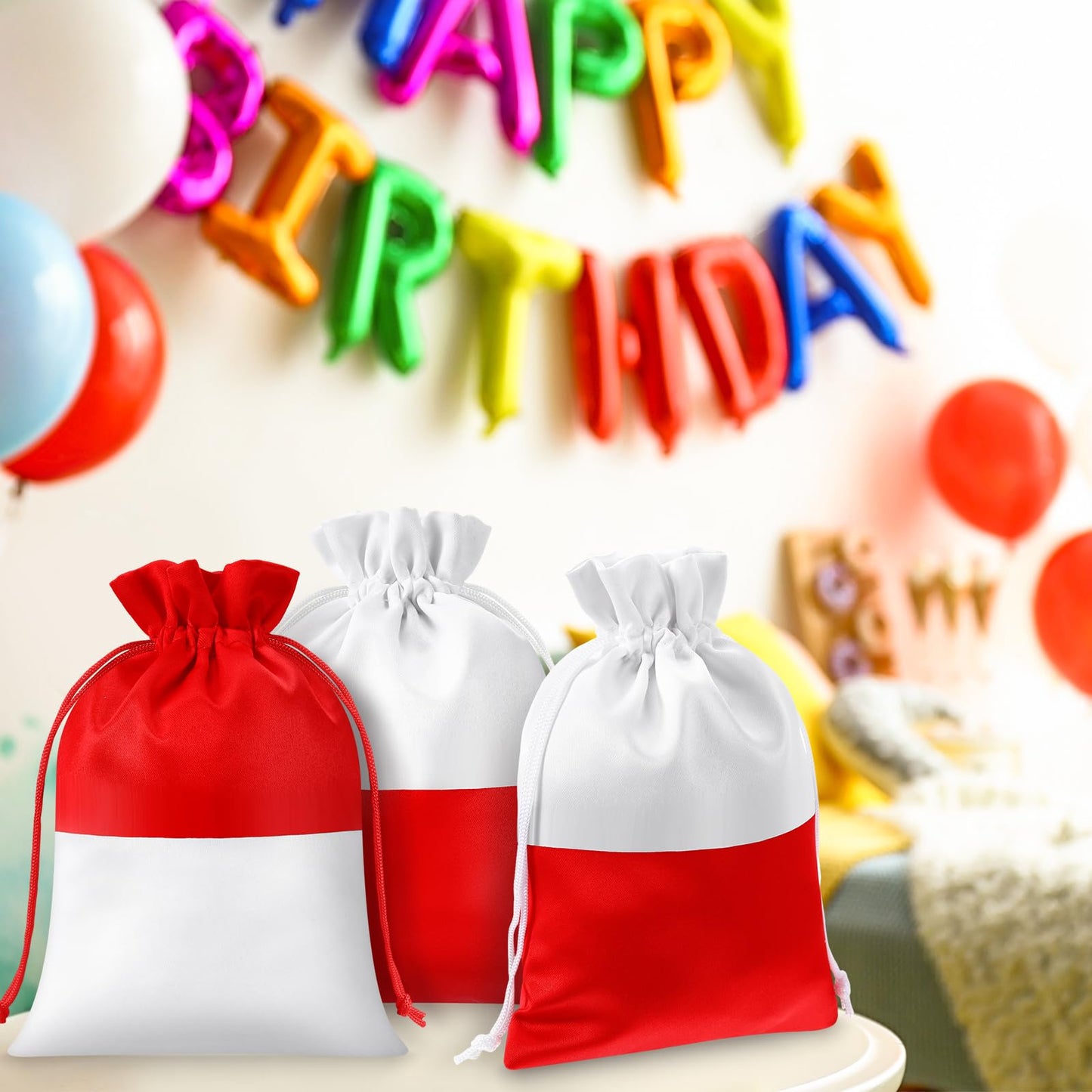 Locmeo 16 Pcs Cartoon Animation Party Gift Bags Drawstring Bags Animation Themed Supplies Birthday Party Decoration for Kids Cartoon Supplies