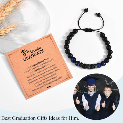 2026 Graduation Gifts for Him Boys Men High School/ Kindergarten/ Preschool/ 5th 6th 8th Grade/ College/ Master Degree/ Middle School Graduation Gifts Bracelet for Son Grandson Nephew Boyfriend Friend