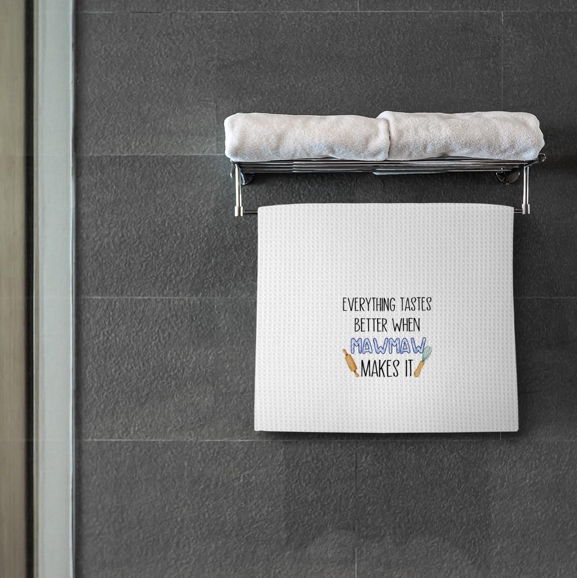 Mawmaw Gifts Kitchen Towels, Gifts for Mawmaw Dish Towels Tea Towel, Gift for Grandma, Grandma Gift from Grandkids Hand Towels for Bathroom, 16x24 Inches