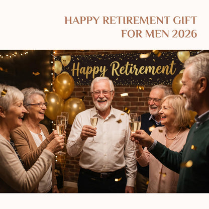 Storieme Happy Retirement Gifts for Men: 7" Cool Plaque Gift for Retirement Party Table Decorations - 2026 Retired Gifts Ideas for Man Teacher Coworker Boss