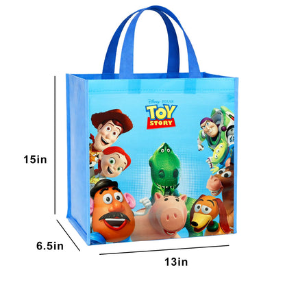 Disney Toy Story Tote Bag Accessories Set with 15" Grocery Bag Featuring Woody, Buzz Lightyear, More | Double-Sided Toy Story Reusable Bags Medium