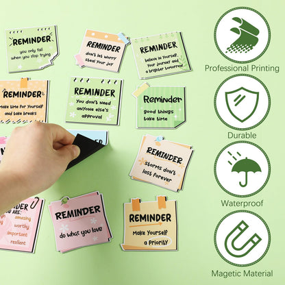 Copkim 32 Pcs Boho Mental Health Fridge Magnets Positive Affirmation Refrigerator Magnets Inspirational Gifts for Employee Appreciation Day Christmas Office Staff Teacher
