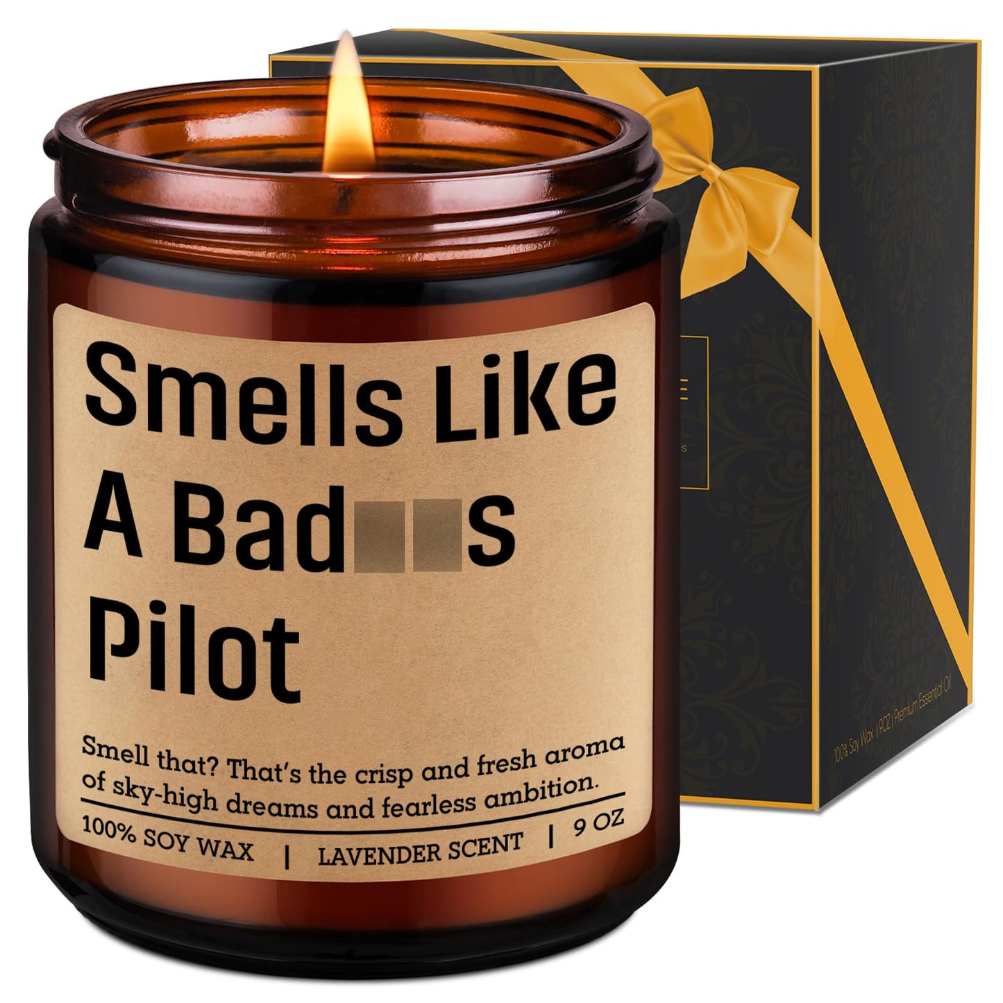 LEADO Aviator Candle, Pilot Gifts for Men, Women - Airplane, Aviation Gifts for Pilots - Cool Fathers Day, Birthday, Graduation Presents for Aviator Friend, Dad, Son, Husband - Funny Aviation Decor