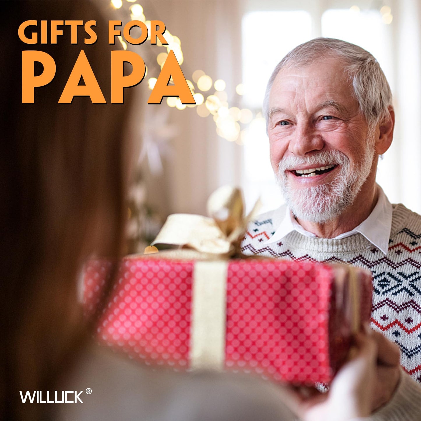 WILLUCK Papa Gifts - Christmas Practical Gifts for Papa, Best Papa Gifts - "WORLD'S BEST PAPA" 15 in 1 Multitool Hammer - Papa Gifts from Grandchildren - Fathers Day Birthday Gift Ideas for Papa
