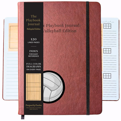 The Playbook Journal – Volleyball Notebook Coaching Book and Rotation Tracker, Volleyball Coaching Supplies and Essentials for Men & Women & Players, Coach Gifts