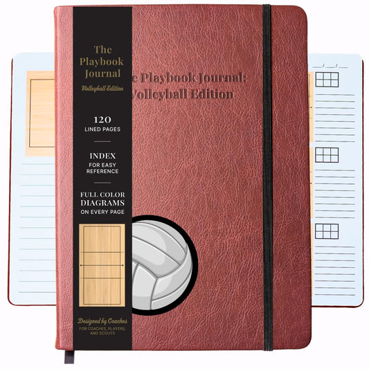 The Playbook Journal – Volleyball Notebook Coaching Book and Rotation Tracker, Volleyball Coaching Supplies and Essentials for Men & Women & Players, Coach Gifts