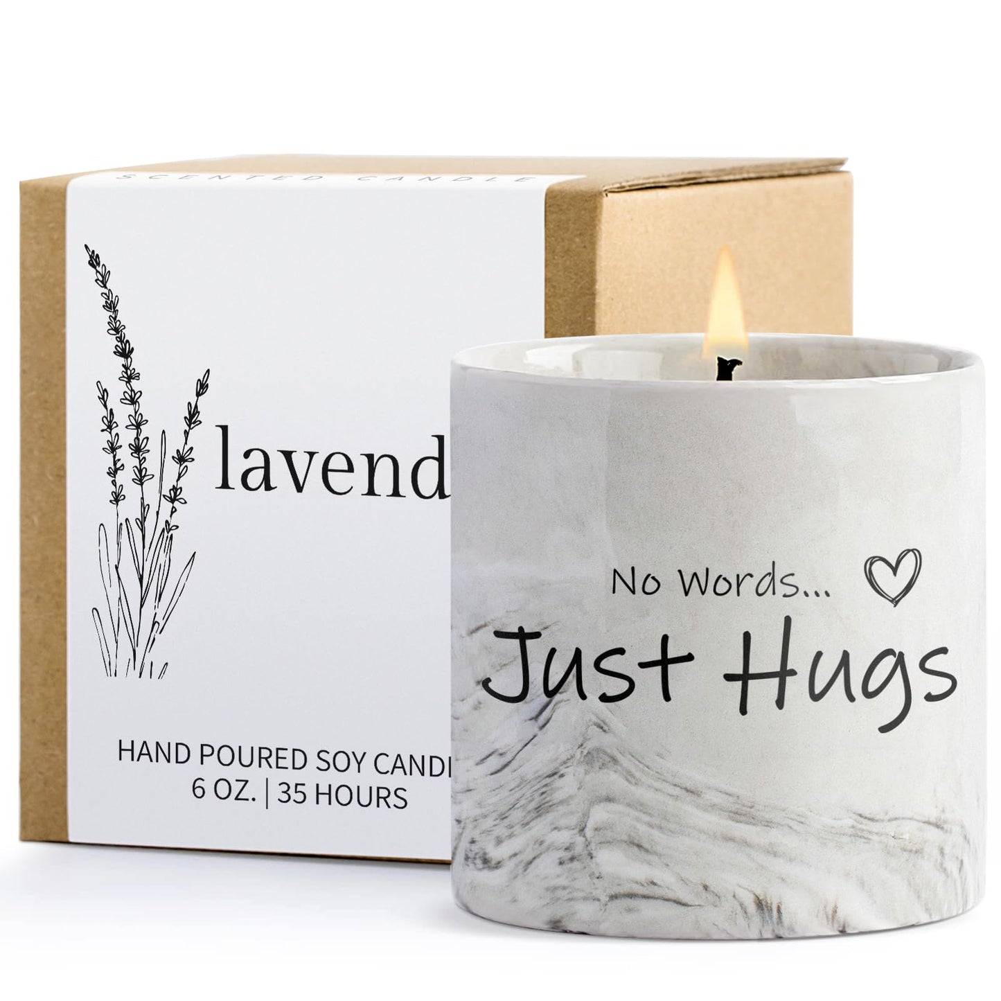 Sympathy Gifts for Loss of Loved One - Bereavement Gift for Loss of Mother Child Thinking of You Gift for Women Hug Candle Grief Present Cheer Up Gifts for After Surgery Condolence Get Well Soon