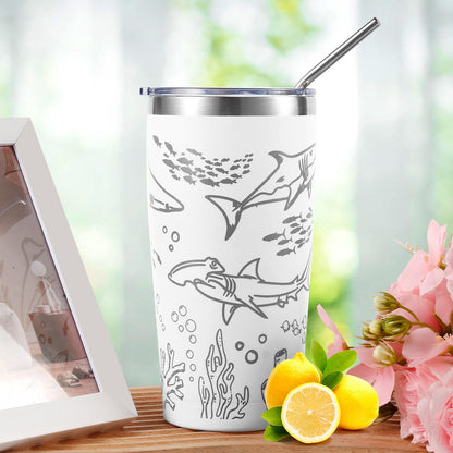 Bayelove Shark Gifts for Women Best Shark Lovers Week Gift for Women Funny Sharks Stuff Include Makeup Bag Socks Notepad Tumbler Mug Keychain Brecelet Gift Card for Birthday Christmas Mothers Day