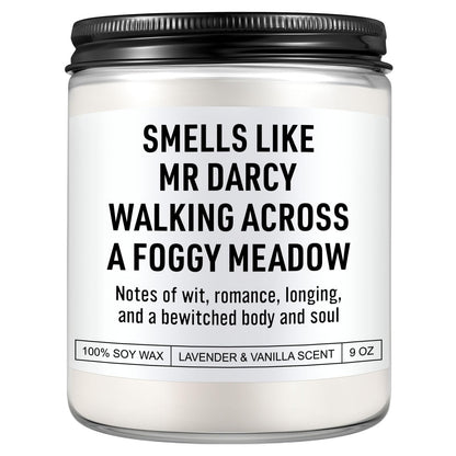 Mr Darcy Reading Candle, Pride and Prejudice Gifts, Bookish Merch & Decor, Jane Austen Gifts, Funny Mothers Day, Birthday, Literary Presents for Classic Literature Book Lovers, Readers