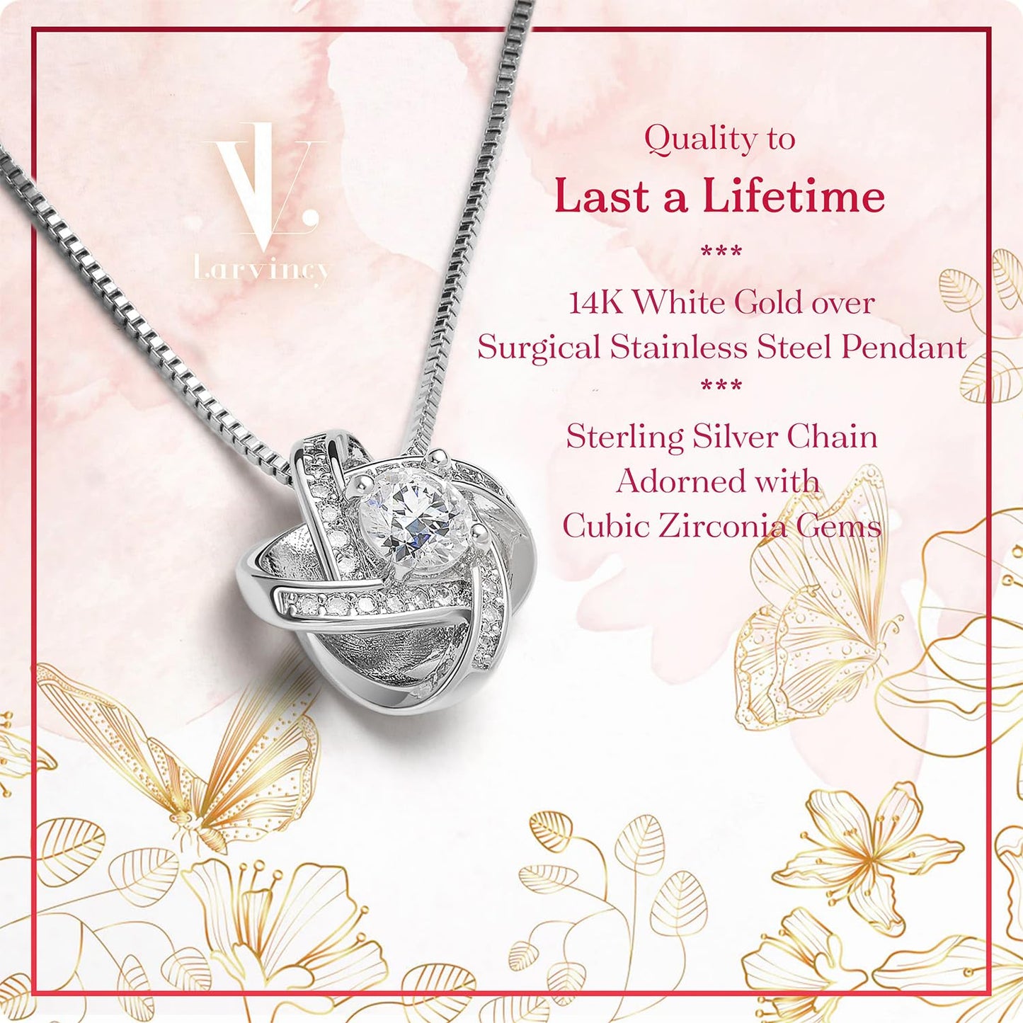 Larvincy Bonus Daughter Gifts from Stepdad Stepmom With Heartfelt Message & Elegant Box - Jewelry Gifts For Stepdaughter, To My Bonus Daughter Necklace On Birthday Graduation Wedding Christmas & More