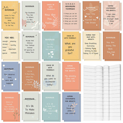 40 Pcs Mental Health Awareness Items Positive Affirmation Journal Bulk Notebook Self Care Notepads Mothers Day Gifts Bulk for Women Gratitude Inspirational Mental Health Items for Employee Coworker